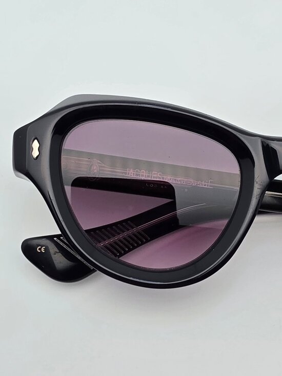 Jacques Marie Mage Viola Navy Frame Sky Wine Gradient Lens Cat Eye Sunglasses